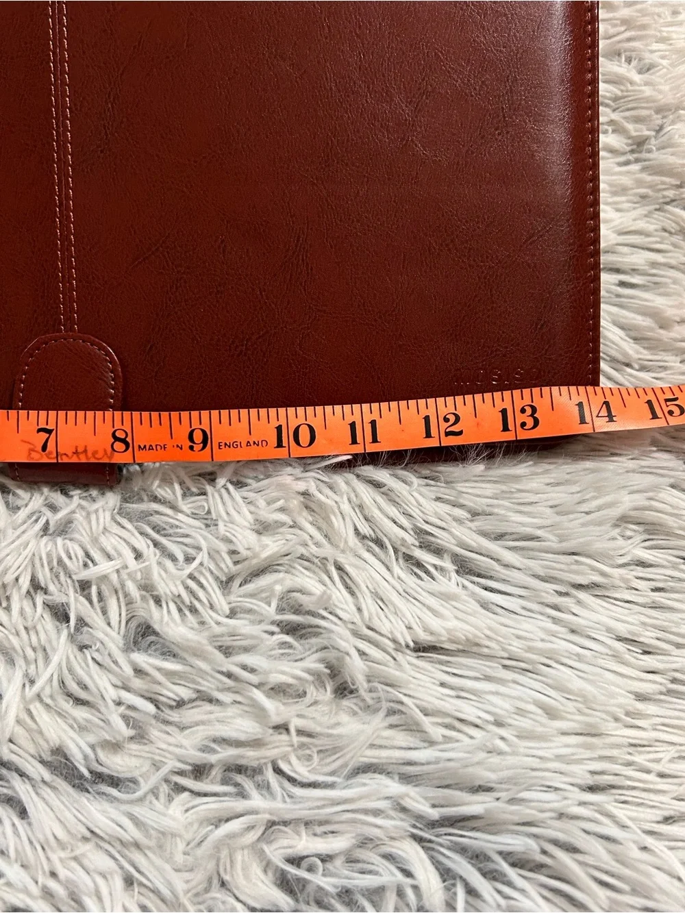 Leather Tablet Folio in Rust Brown